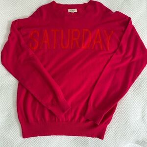 Umgee SATURDAY graphic sweater.